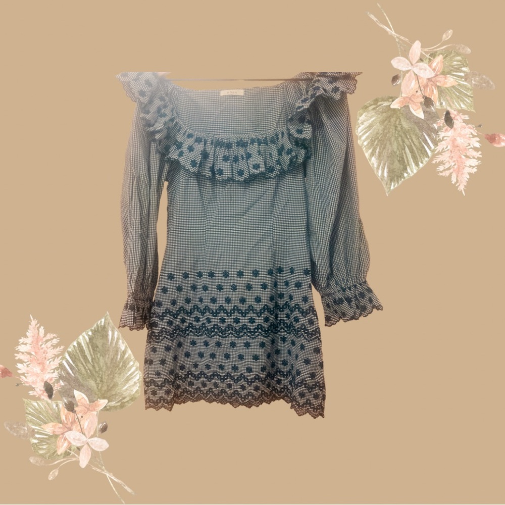 Doen Blue Patterned Mini Dress